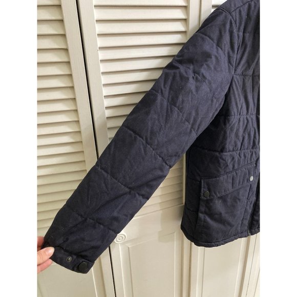 Nautica Men's Dark Gray/Black Quilted Insulated Puffer Jacket Size M-No Hood - Picture 3 of 6